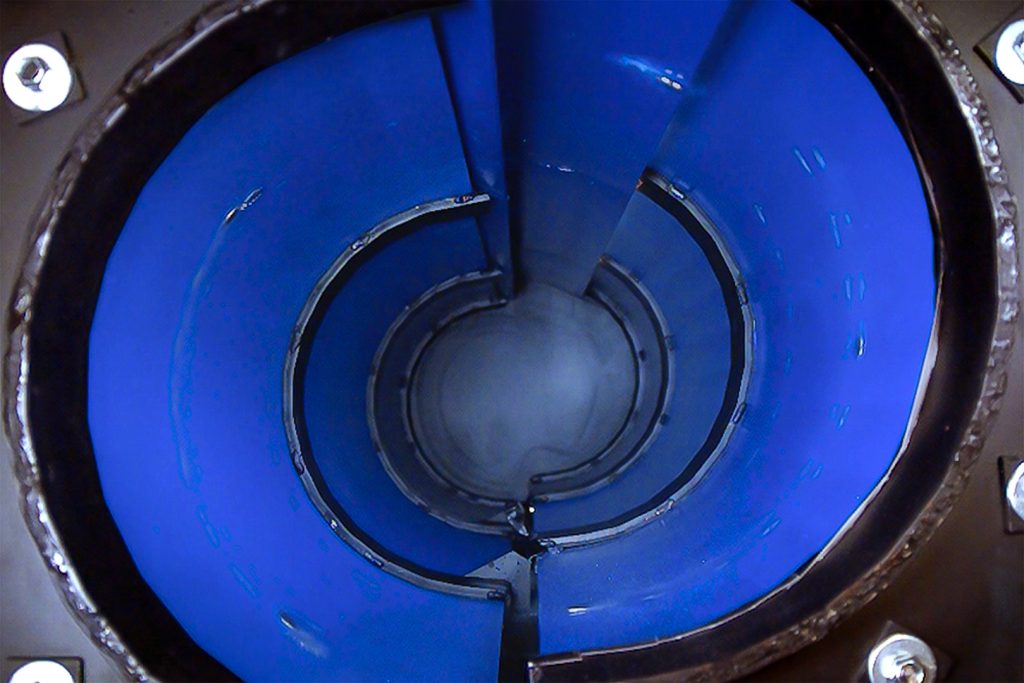 Vortex Deceleration Chamber with bullets inside