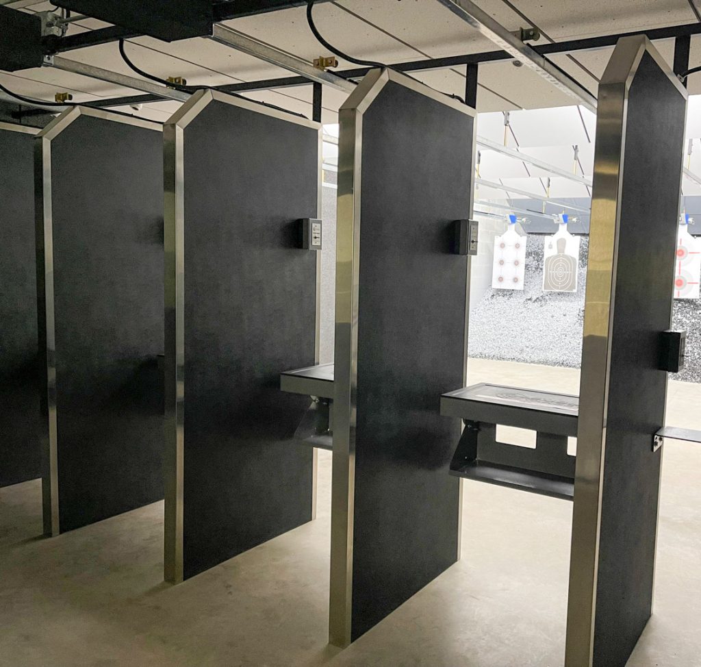 Guardsman Shooting Stalls in a commercial shooting range