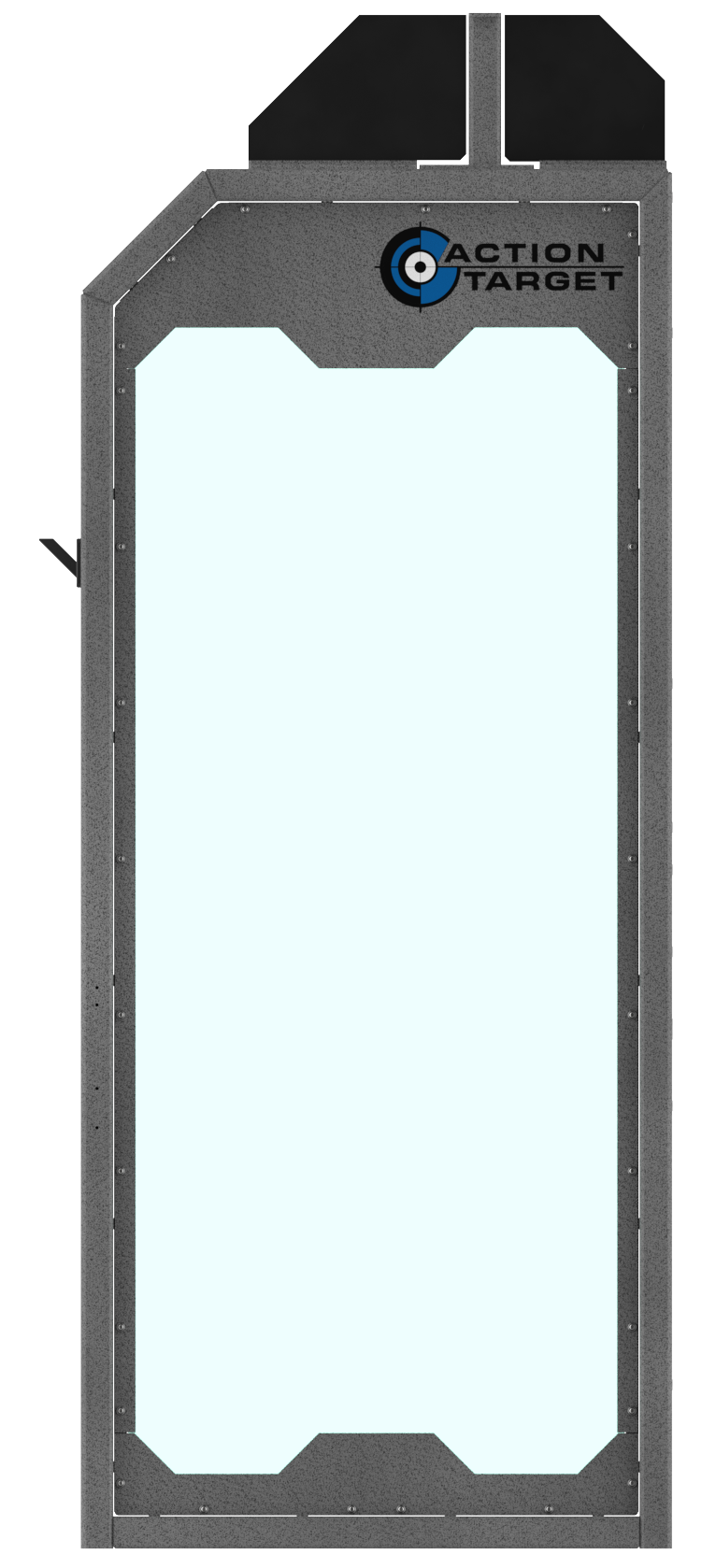Sentry stall with glass panel