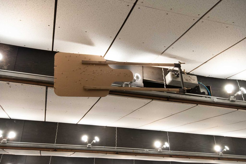 universal-90 target mounted to the ceiling