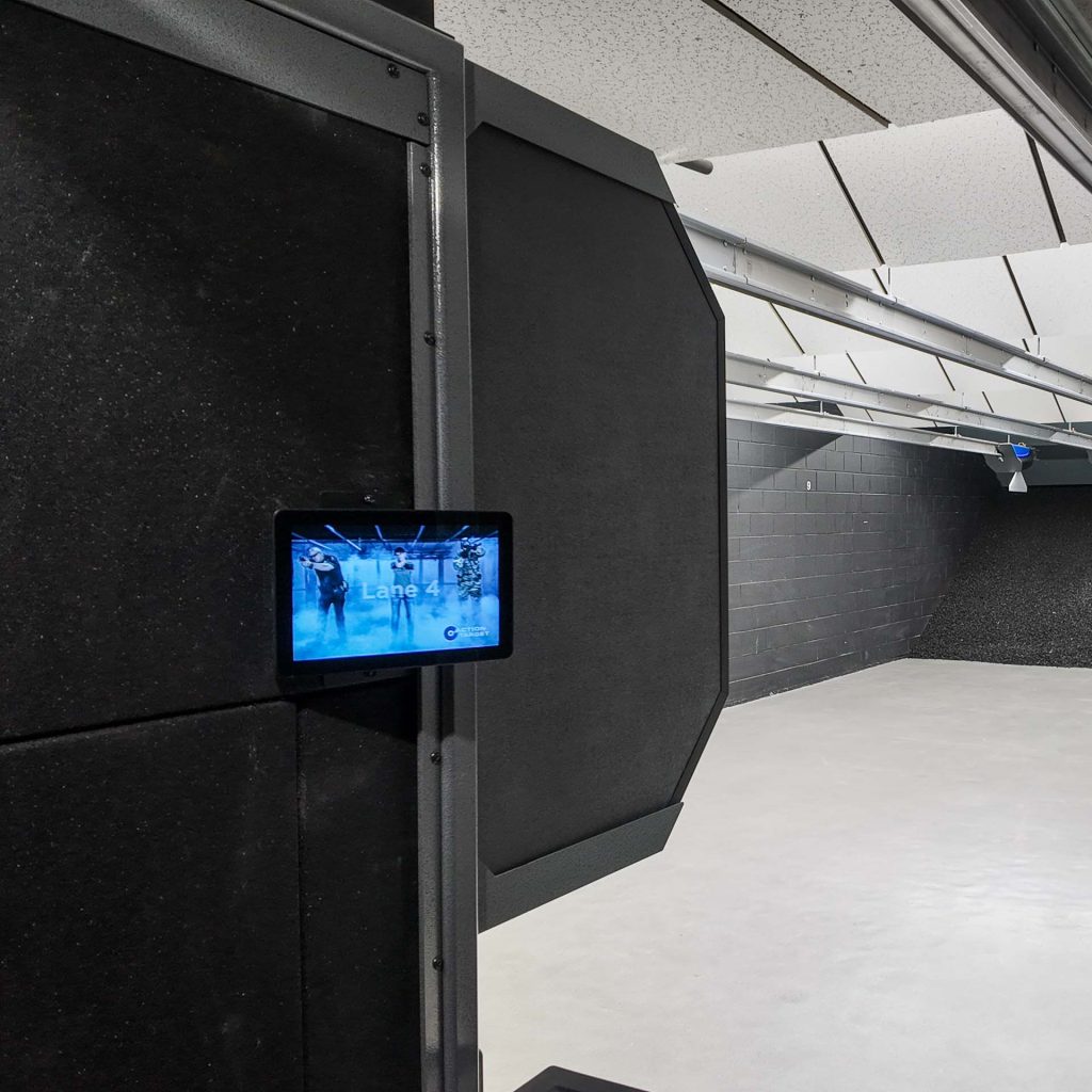 Muzzle blast barrier on sentry stall